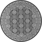 Keen Home Design Terrace Outdoor Round Rug - 8ft Round Washable Indoor/Outdoor Rug for Patio, Kitchen, Balcony, Beach, Garden, Deck and Porch, Size: 7'7" Round