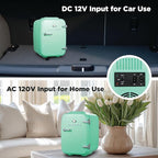 IBMF4MNT Fridge for Bedroom, Skincare, Portable Cooler & Warmer for Makeup, for Office & Home Refrigerator, Mini (4 L / 6-Can), Mint Green