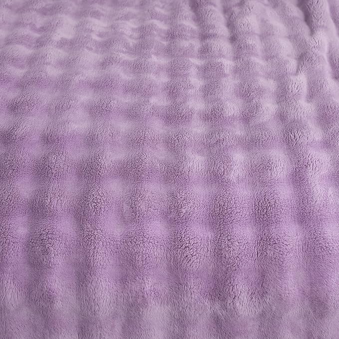 YUSOKI Luxury 3D Bubble Throw Blanket 5lb,All Ages,Home Decoration, (Lilac Purple,90 * 90inches)