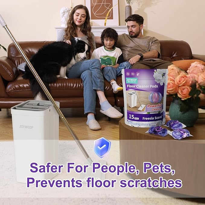 JOYMOOP Floor Cleaner for Mopping, 30 PCS Mopping Solution, Hardwood Floor Cleaner, Works Perfectly with Mop Bucket