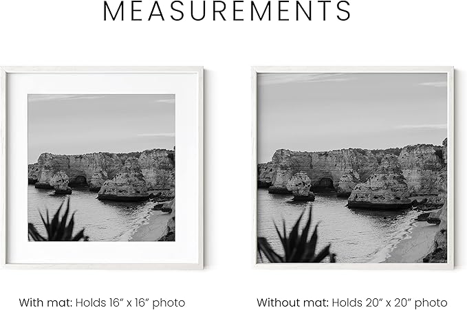 HAUS AND HUES White Square Frames Set of 9-20x20