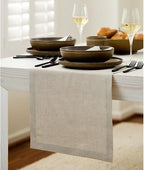 Solino Home Linen Natural Table Runner 90 Inches Long - 100% Pure Linen 14 x 90 Inch Table Runner for Dining, Fall, Autumn, Thanksgiving - Fete