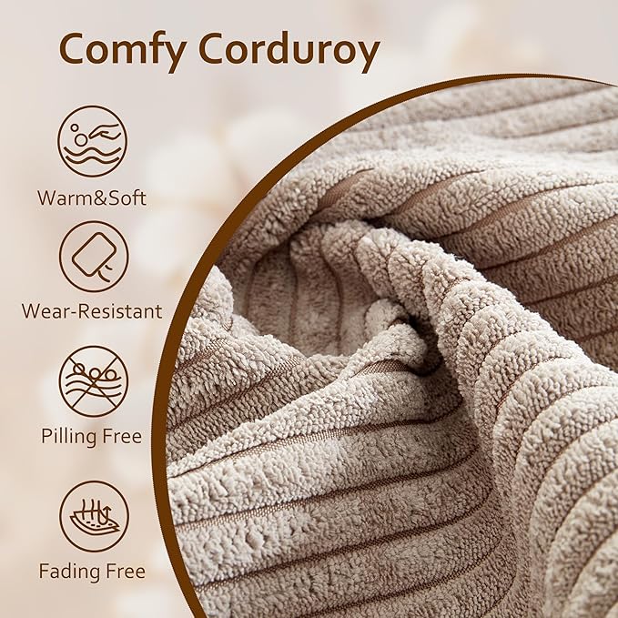 HOOOWOOO Modular Sectional Sofa Couch,Matching Free Combination Cloud Couch Ottoman Chair(Camel Corduroy)