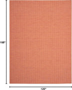 Nourison Home Positano Indoor/Outdoor Terracotta 10' x 14' Area Rug, Easy Cleaning, Non Shedding, Bed Room, Living Room, Dining Room, Backyard, Deck, Patio (10x14)