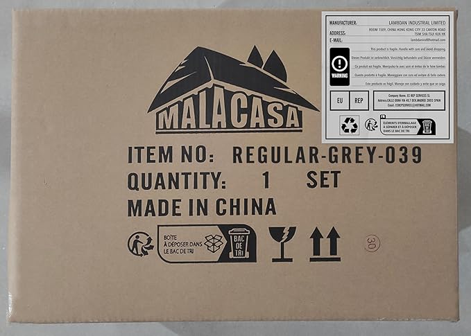 MALACASA Salad Bowls, 114 OZ(10") Extra Large Serving Bowls Set of 2, Porcelain Marble Grey Bowls Set for Soup, Salad, Ramen and Fruit, Dishwasher& Microwave Safe, Series REGULAR