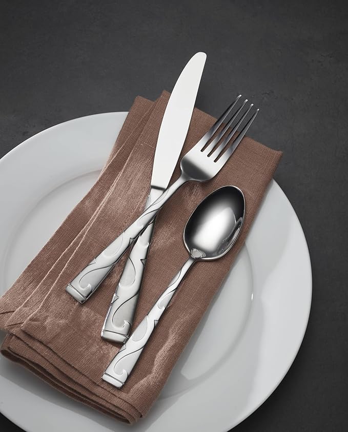 Oneida Tuscany 45-Piece Flatware Set, Service for 8, Silver