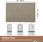 BEQHAUSE Dirt Trapper Door Mat 24" x 36", Doormat Non-Slip Entryway Rugs Washable, Dog Door Mat Stain Resistant and Absorbent Welcome Floor Mat for Front Back Door, Muddy Wet Shoes & Paws, Beige
