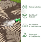 GENIMO Outdoor Rug 6' x 9' Waterproof for Patios Clearance, Reversible Outdoor Plastic Straw Camping Rug Carpet, Large Area Rugs Mats for RV, Camper, Deck, Balcony, Porch, Beach, Picnic, Coffee&Beige