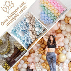 Sand White Quick Link Balloons, 60PCS Linking Balloon for Making Balloon Wall Arch Chains, Cream Beige Linked Balloons for Wedding Birthday Baby Shower Engagement Graduation Party Decorations (10inch)