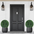 Ogrmar 2 PCS 13.7 inch 2 Layers Artificial Plant Topiary Ball Faux Boxwood Decorative Balls for Backyard, Balcony,Garden, Wedding and Home Décor (13.7 Inch)