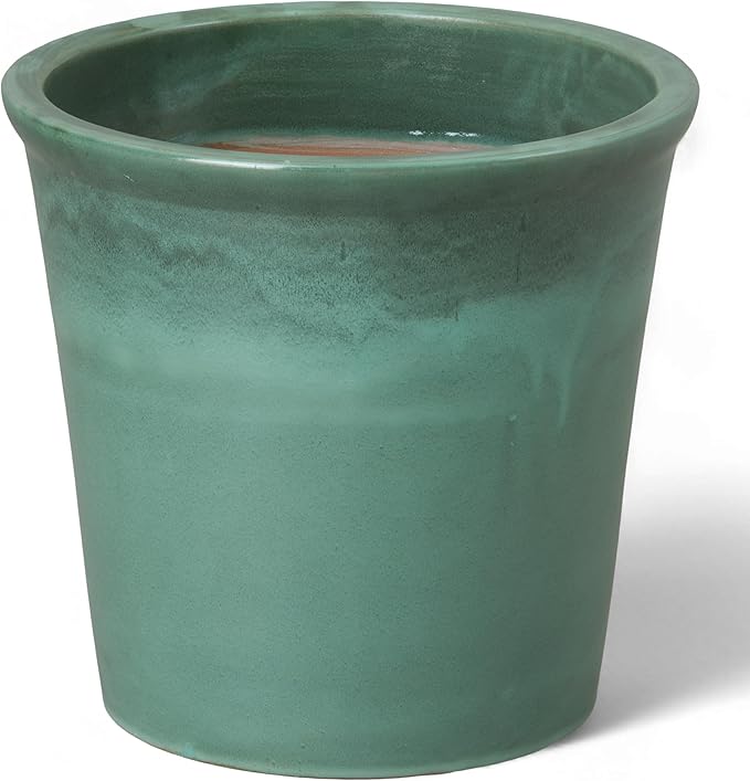 Emissary Round Stoneware Planter (Parent SKU 12012) (Green, 13" D x 12" H)