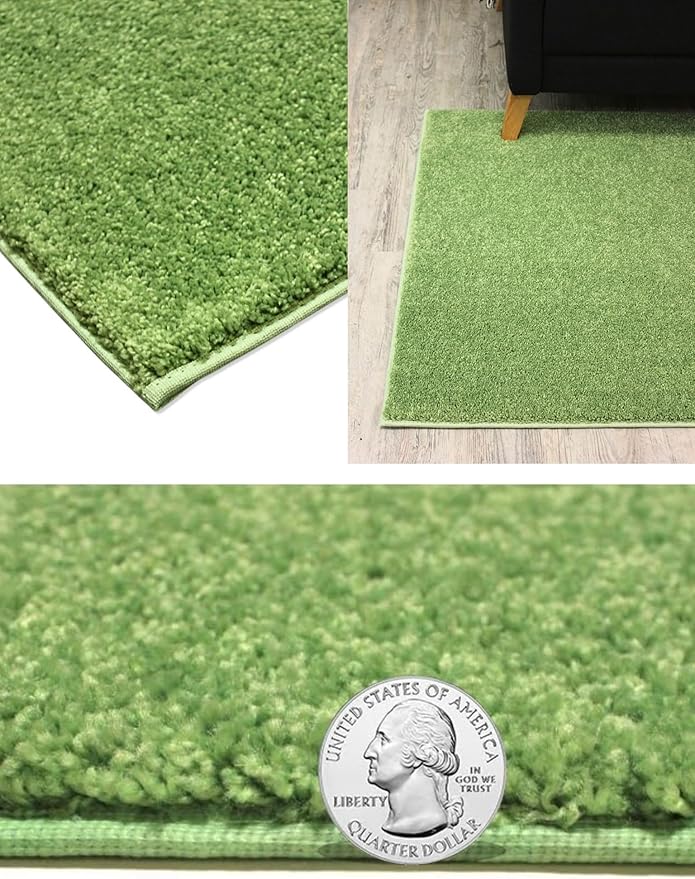 KOECKRITZ Soft and Colorful Kids Classroom Area Rugs (Passes Flammability Pill Test) Many Sizes and Bright Colors to Select from (5' x 8', Lime)