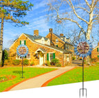 Wind Spinner Large Wind Mill Metal Outdoor Indoor Large Two-Way Wind Sculptures for Garden Patio Yard Decor