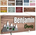 Custom Wood Sign Prsonalized Text Business 3D Home Decor, Personalized Rustic Plaque Board Hanging Wooden Name Sign for Wall Art, Customized Signs Plank Decoration Gifts for Wedding Family Farmhouse Kitchen, Rectangle