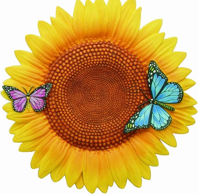 Spoontiques - Garden Décor - Sunflower Stepping Stone - Decorative Stone for Garden