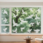 9 Sheets Bird Window Clings, Protect and Save Bird Strikes Window Stickers, Glass Door Stickers Decals, Stop Birds Flying into Windows Accessories Home Decorations