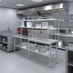 AmGood Double OverShelf Stainless Steel NSF - Many (96" Long x 12" Deep)