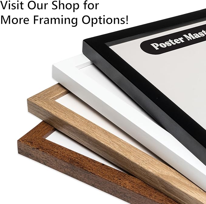 Poster Master Vintage Poster - Retro One Line Snail Drawing Print - Snail Line Art - Minimal Gift for Men, Women, Animal Lover - Abstract Wall Decor for Home, Office, 11x14 White Framed