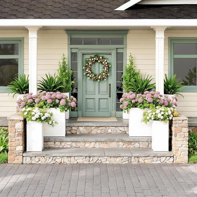 Planter Box Outdoor 38"W x 10.2"D x 30"H- Tall Rectangular Planters for Outdoor Patio/Porch, All-Weather with Anti-dumping Kit, Durable Galvanized Steel, Modern Design for Plants, Flower,Garden