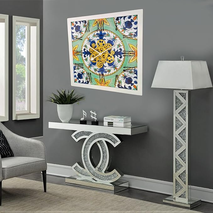 The Gears Clock Wall Clock Italy Collection with Moving Gears (Maiori, 24 inches (60 cm))