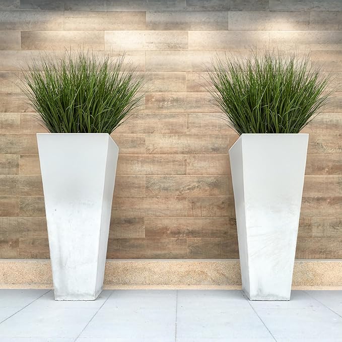 32PCS 17.3" Fake Plants Artificial Wheat Grass Greenery Plastic Plants Fake Grass Artificial Plants for Outdoor Decor Artificial Grass Plant with Greenery Stems for Indoor Home Decoration