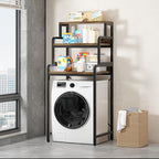 3-Tier Bathroom Room Shelf Washing Machine Storage Utility Rack Over The Toilet Washer Dryer Storage Bathroom Organizer Rack Space Saving Shelving Units Clothes Dryers Shelf