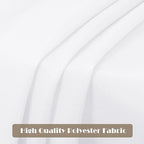 sancua 6 Pack White Tablecloth 60 x 84 Inch, Rectangle Table Cloth for 4ft Tables - Stain and Wrinkle Resistant Washable Polyester Table Cover for Dining Wedding Banquet Party Buffet Restaurant