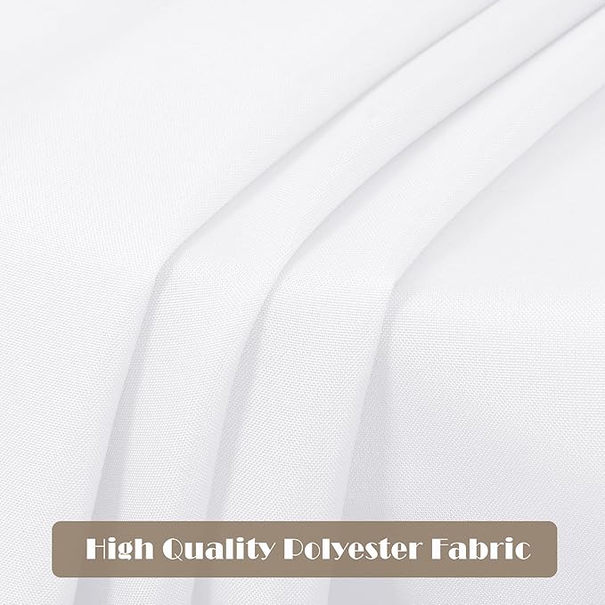 sancua 6 Pack White Tablecloth 60 x 84 Inch, Rectangle Table Cloth for 4ft Tables - Stain and Wrinkle Resistant Washable Polyester Table Cover for Dining Wedding Banquet Party Buffet Restaurant