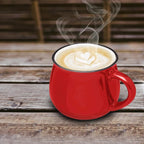 Custom Glazed Campfire Coffee Mugs 12 oz. Set of 50, Personalized Bulk Pack - Perfect for Coffee, Tea, Espresso, Hot Cocoa, Other Beverages - Red
