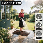 Yimobra Welcome Mat, Heavy Duty Sturdy Door Mats for Home Entrance Outdoor Indoor, Front Doormat for Outside Patio Floor Entry Porch Garage Office, Waterproof, Low Profile, 60 x 36, Coffee