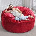Hobestluk 5FT Bean Bag Chair Giant Bean Bag Chairs for Adults Large Bean Chairs with Removable Cover, Beanbag Chair with Filler, Adult Bean Bag Chairs for Living Room, Bedroom