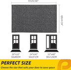 JSEI Dirt Trapper Door Mat 24"x36" Non-Slip Washable Entrance Mat, Dog Doormats, Absorbent & Fade-Resistant Floor Mats, Low Profile Welcome Mats for Entryway, Front Door, and Inside Entrance,Dark Grey