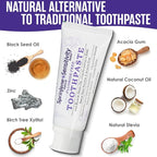 SprinJene Fluoride Free Toothpaste for Sensitive Teeth & Gum Fresh Breath Helps Dry Mouth Natural Non Fluoride Toothpaste for Adult SLS Free, Toxic Preservative Free with Black Seed Oil & Zinc 1 Pack
