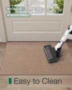 LUMI Indoor Door Mat 24"x36", Ultra Thin Low Profile Non-Slip Doormat for Home Entrance, Absorbent & Stain-Resistant Welcome Mats, Washable Entryway Mat for Front Door, Patio, Porch, Camel
