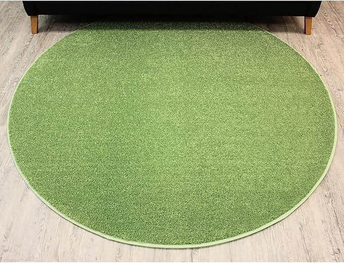 KOECKRITZ Soft and Colorful Kids Classroom Area Rugs (Passes Flammability Pill Test) Many Sizes and Bright Colors to Select from (9' Round, Lime)