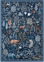 OJIA Jungle Print Rugs for Living Room 8x10 Washable Area Rugs for Bedroom, Modern Non-Slip Ultra-Thin Soft Large Carpet Non-Shedding Nursery Rug for Teens Kids Playroom Dining Room Home Decor