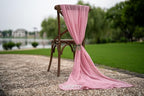 6pcs Cheesecloth Table Runner Dusty Rose Gauze 120 Inch 10 FT Rustic Boho Cheese Cloth Runner for Wedding Baby Shower Bridal Shower Party Long Sheer Centerpiece Fall Home Decoration