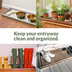 Good Directions Large Boot Tray, Circles Multi-Purpose All Weather Decorative Boot Tray, Shoes, Plants, Garage, Patio Door, Pet Bowls, 34 inch Entry Indoor Shoe Tray, Copper Finish
