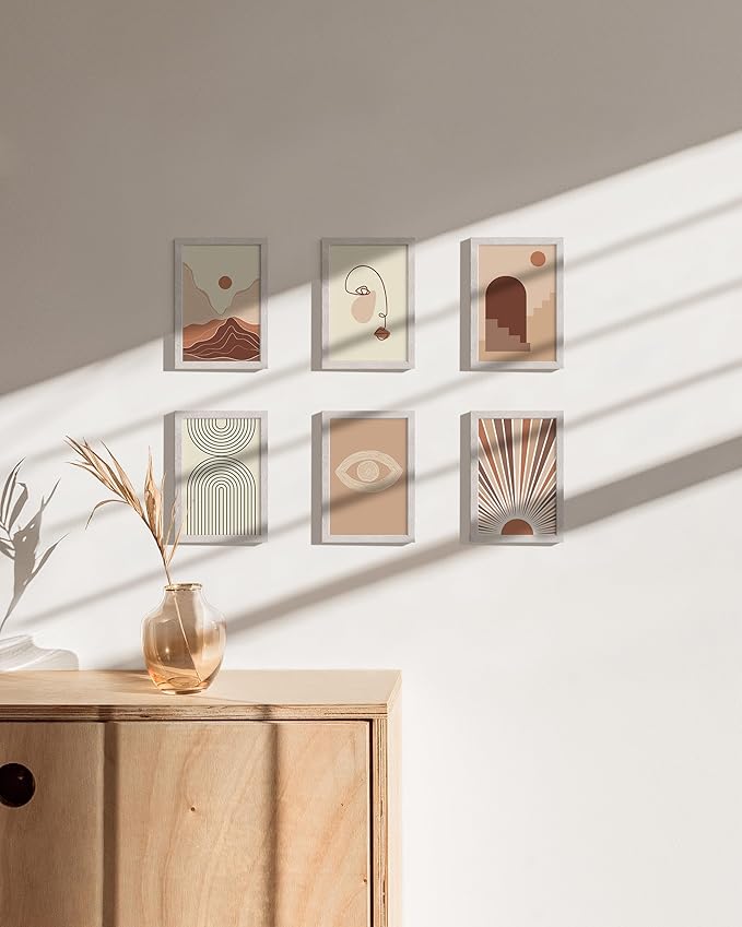 Haus and Hues 4x6 Natural White Wood Photo Frame Set of 15 - Mini Picture Frames Bulk Gallery Set - Premium Bulk Picture Frames 4x6 for Stylish Photo Gallery Wall Frame Set - Ideal for Home & Office