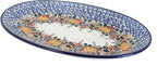 Blue Rose Polish Pottery Harvest Bounty Oval Platter