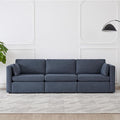 CHITA Oversized Modular Sectional Convertible Fabric Sofa Set, FSC Certified Extra Large Sectional Deep Seat Couch for Living Room,112 inch Width,3 Seat Modern Modular Sofa, Blue