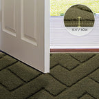 hicorfe Indoor Door Mat,Non Slip Door Mats,32"x48" Front Back Door Mat Rubber Backing,Absorbent Resist Dirt Entrance Inside Floor Mats for Entryway Washable Low-Profile(Oliver Green)