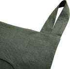Amazhiyu 100% Linen Door Hanging Laundry Hamper Bag, 19x27 Inches Dusty Green