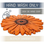 NAT & Jules Gerbera Daisy Flower Shaped Dimensional Indoor Outdoor 12 inch Cast Resin Decorative Garden Stepping Stone, Patio, Walkway Sculpture Yard Art, Orange