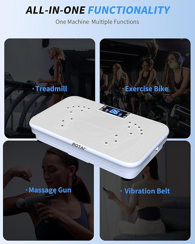 Shake Plate Vibration Exercise Machine for Lymphatic Drainage Massager & Weight Loss, 400 lbs Capacity Whole Body Vibrating Plate Workout for Women and Men