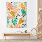 ICMOLYYENLO Tropical Palm Leaves Wall Tapestry, Wall Art for Room Decoration Beautiful Wall Hanging for Bedroom Living Room Dormitory Apartment 40x60 Inch