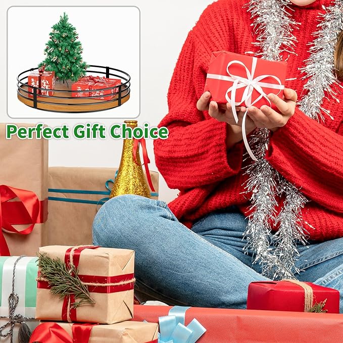 12" Lazy Susan Turntable Organizer - Oak Wood Lazy Susan for Cabinet Kitchen Countertop Dining Table Pantry Cupboard Bathroom Coffee Bar Storage Spice Rack Home Decor