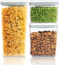 Pop Top Food Storage Containers, Leakproof Pantry Food Storage Containers, Kitchen Storage Containers with Lids Airtight 3-Piece - 3.5Qt/2.1Qt/1.3Qt