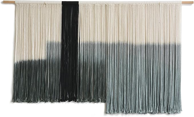 Macrame Wall Hanging Large Dip Dye Tapestry Fiber Wall Art Boho Living Room Bedroom Macrame Wall Decor 59''Wx35''L