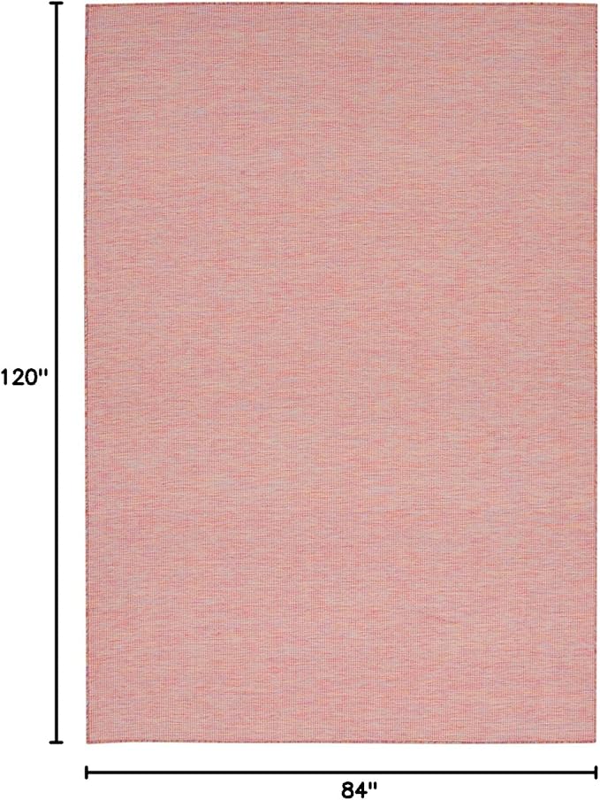 Nourison Home Positano Indoor/Outdoor Rainbow 7' x 10' Area Rug, Easy Cleaning, Non Shedding, Bed Room, Living Room, Dining Room, Backyard, Deck, Patio (7x10)